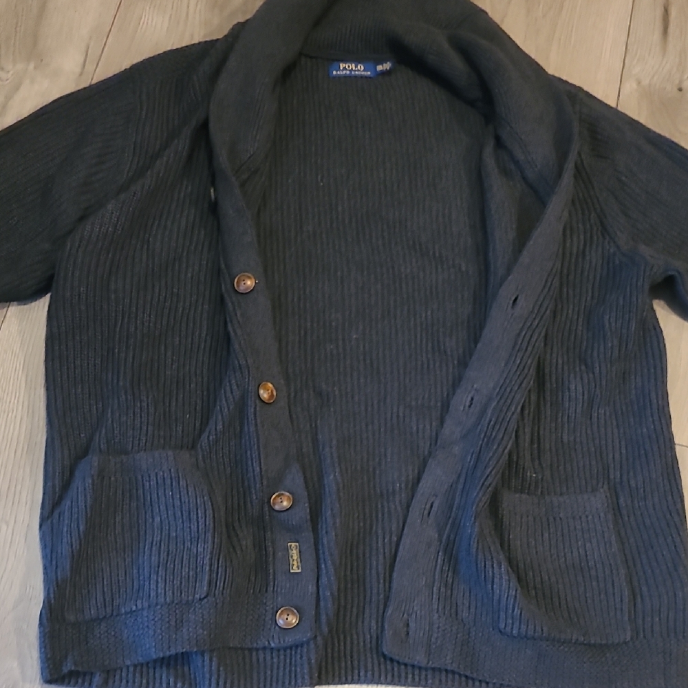 Polo by Ralph Lauren Men's Dark Blue Cardigan